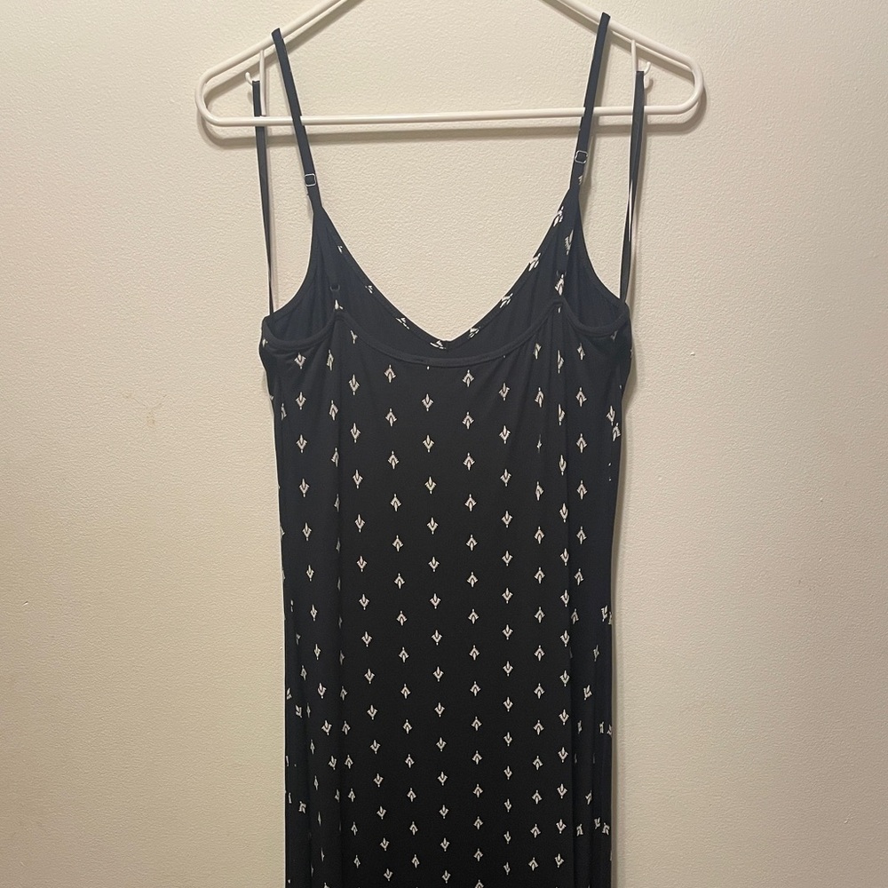 Ann Taylor Loft Womens Maxi Print Sleeveless Dress Black Size MP - Picture 4 of 6